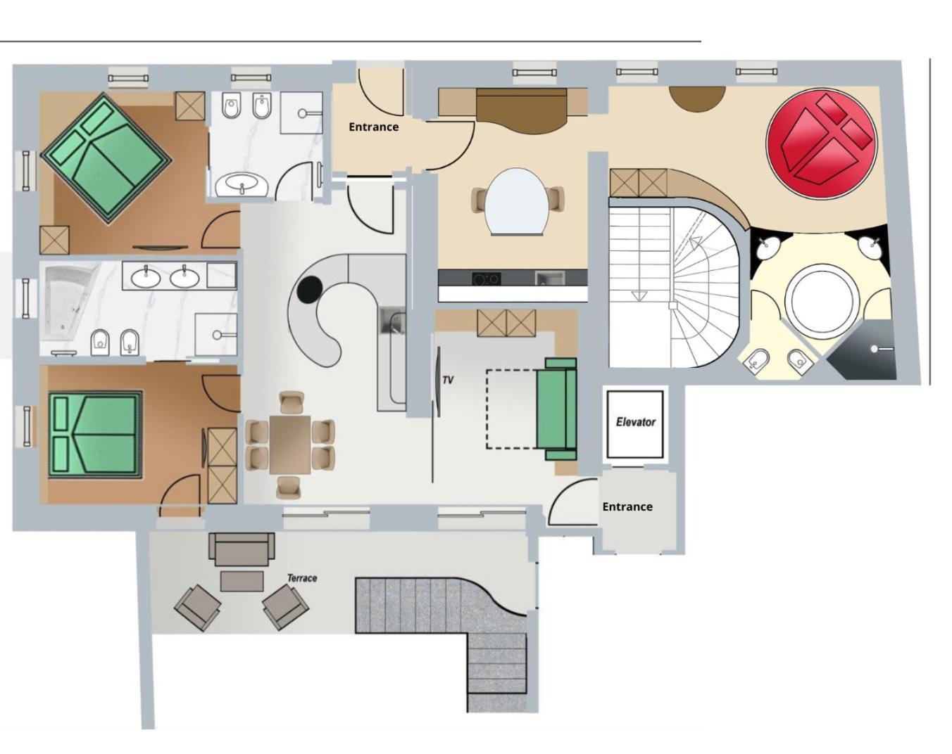 Apartments Villa Venezia Luxury Ortisei Chambre photo